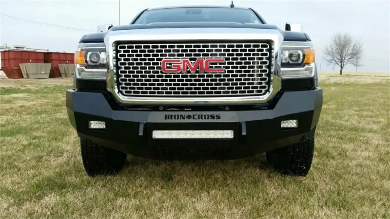 Iron Cross Low-Profile Front Bumper For 2015–2019 Gmc Sierra 2500/3500 – Primer Finish 1