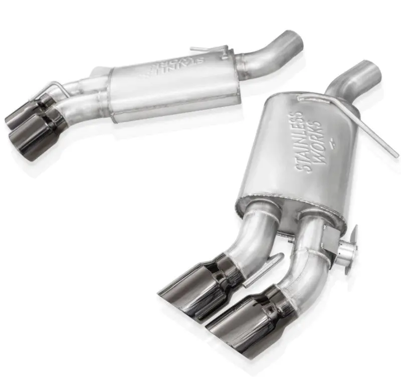 Stainless Works Axle-Back Exhaust System For 2016–2021 Camaro Ss – 3-Inch, Valve-Controlled, Quad Black Tips 1