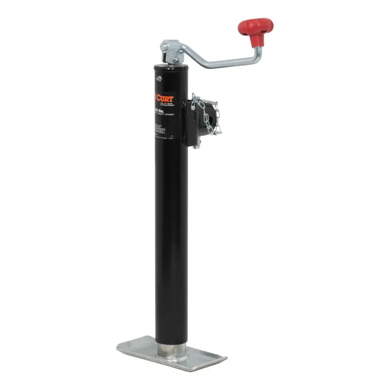 Curt Swivel Pipe-Mount Jack With Top Handle – 5,000-Pound Capacity, 15-Inch Travel 1
