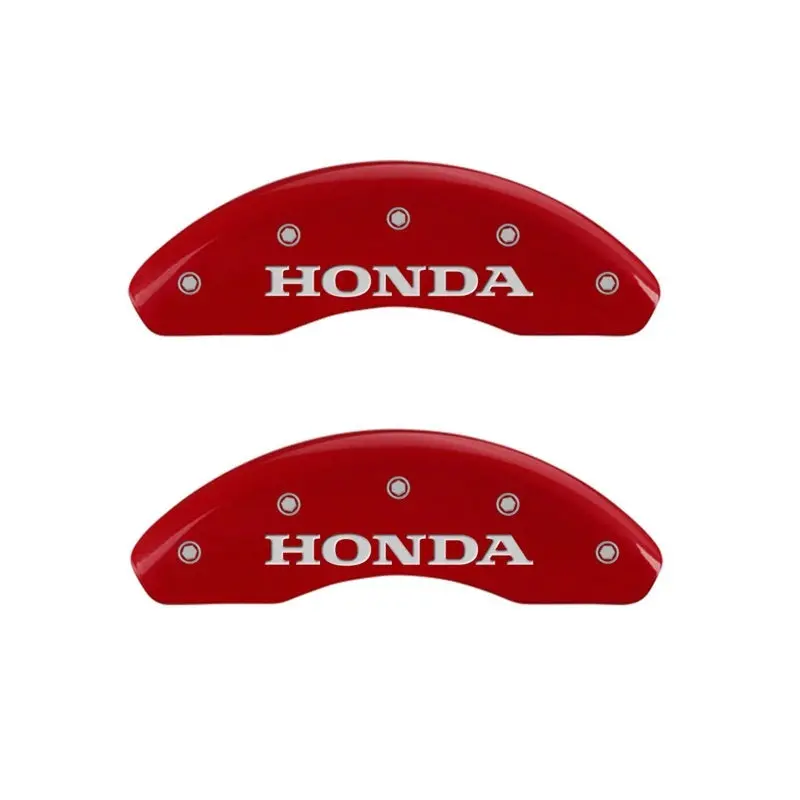 Mgp Engraved Front Caliper Covers For Honda – Red Finish With Silver Accent 1