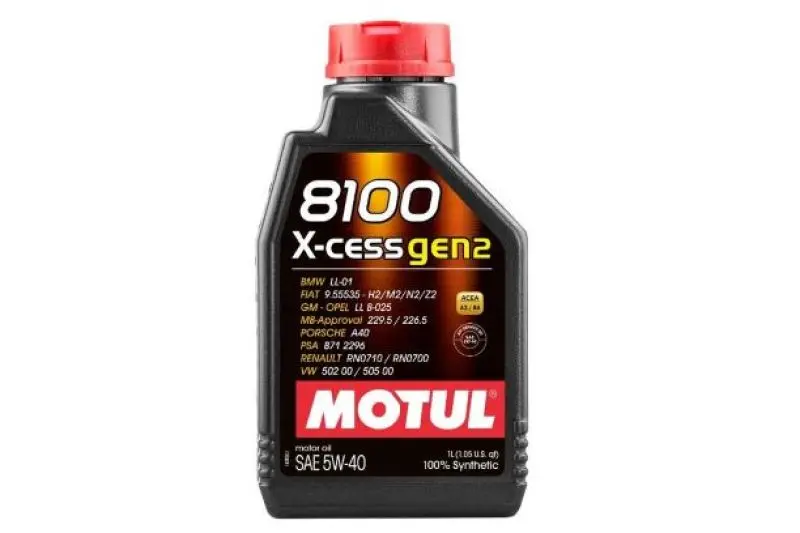Motul 8100 X-Cess 5W-40 Full Synthetic Engine Oil – 1 Liter Bottle 1