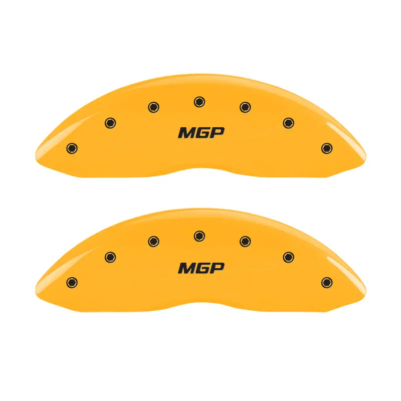 Mgp Engraved Front & Rear Brake Caliper Covers – Yellow Finish With Black Accent 1