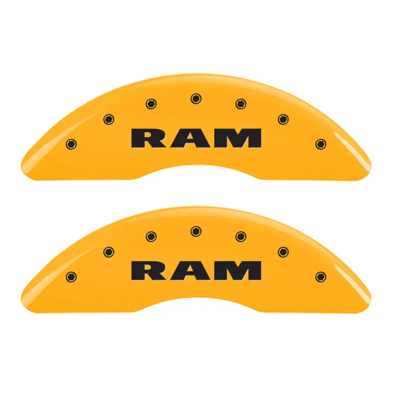 Mgp Engraved 4-Piston Caliper Covers – Yellow Finish For 2010 Dodge Ram 2500 1
