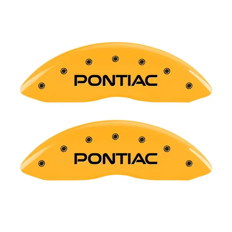 Mgp 4 Caliper Covers Engraved Front Pontiac Rear Arrow Yellow Finish Blk Char 2001 Pontiac Firebird 1