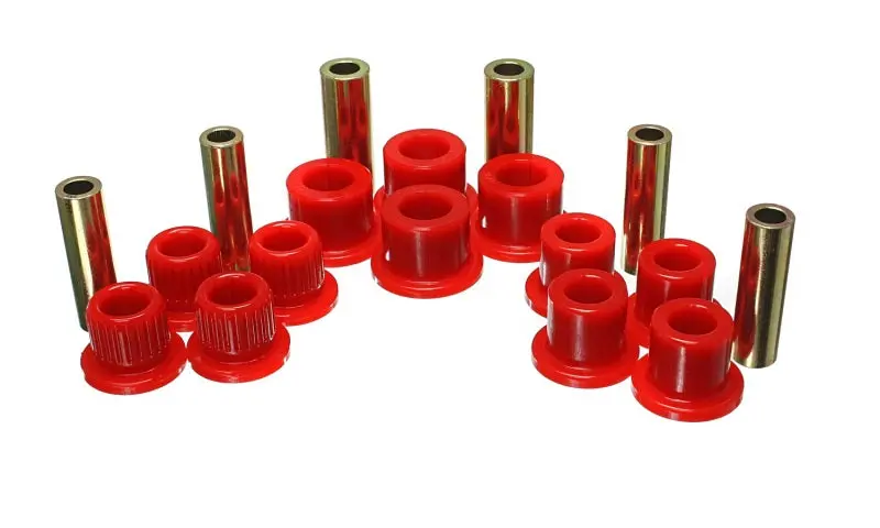 Energy Suspension Red Polyurethane Rear Leaf Spring Bushing Kit For 1999–2004 Ford F-250/F-350 (2Wd & 4Wd) 1